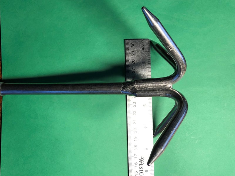 US Stainless Stainless Steel 316 Hook Anchor 8" (200mm) Marine Grade Grapple Grappling Hook - Image 3